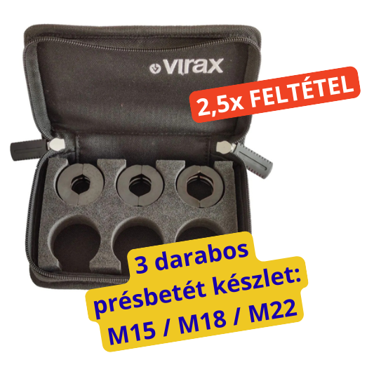 Virax présbetét készlet M
